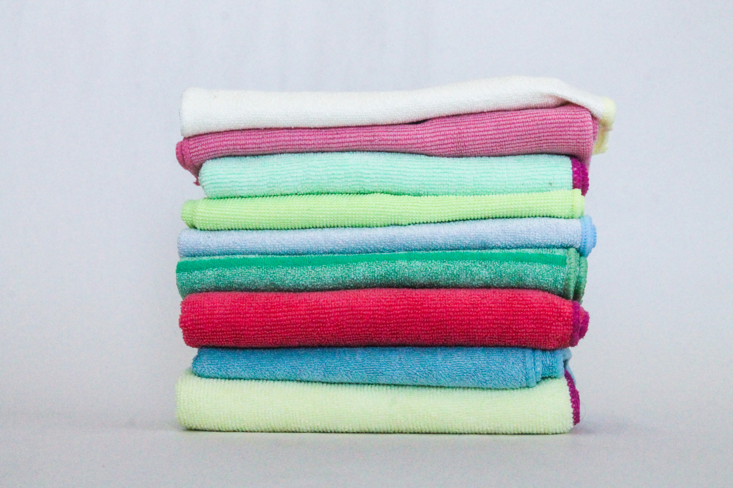 Microfibre cloths in different colors